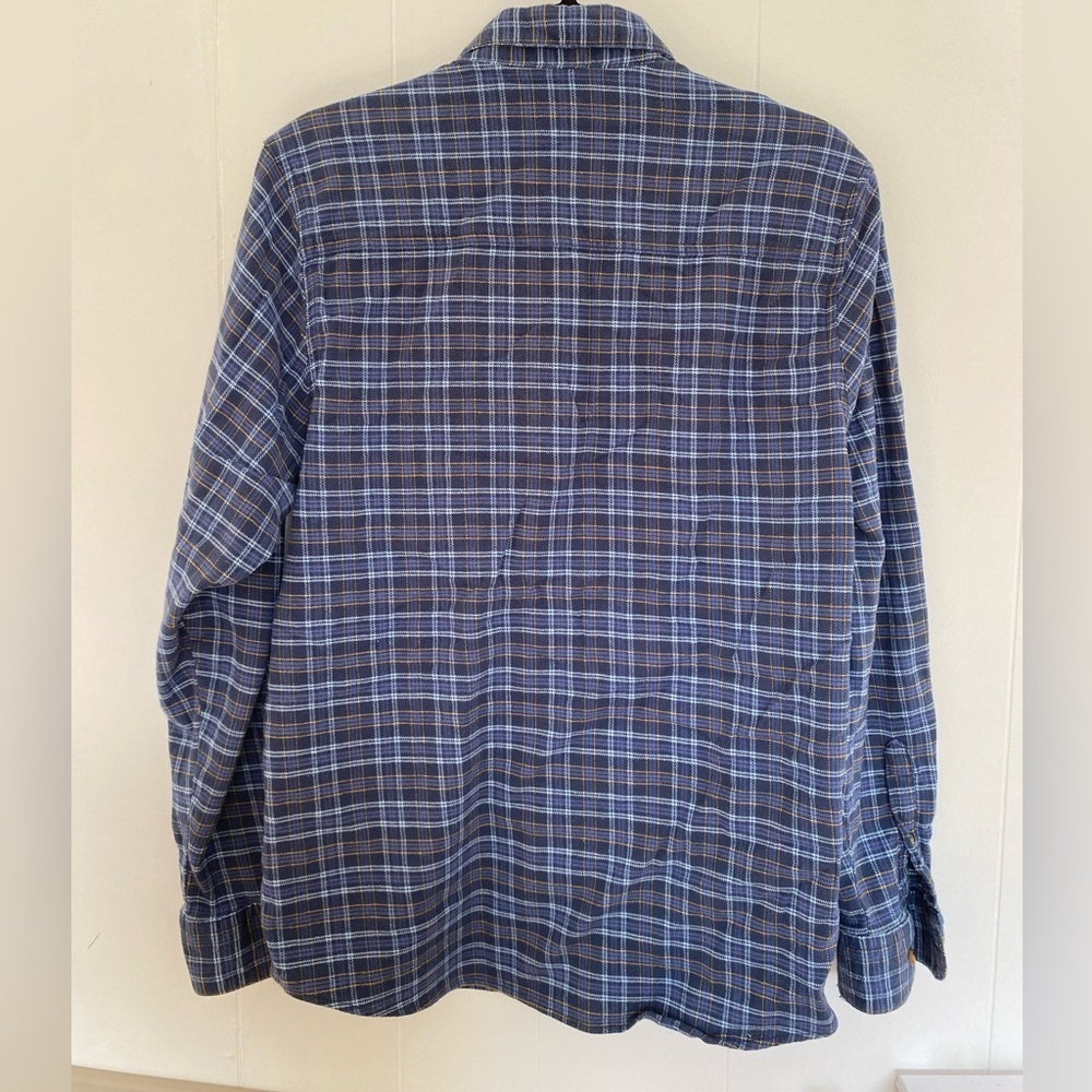 SOUTHERN PROPER Fosters Flannel in Blue Plaid Men’s Long Sleeve Button Up Sz L - Picture 8 of 8